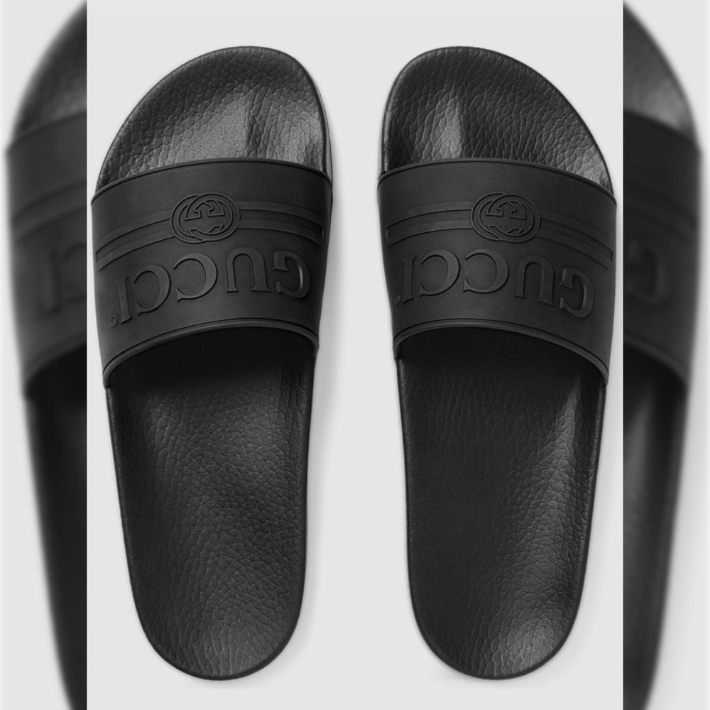 Gucci Logo rubber slide sandal